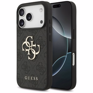 Guess 4G Didelio Logotipo Dėklas telefonui iPhone 17 Pro - juoda