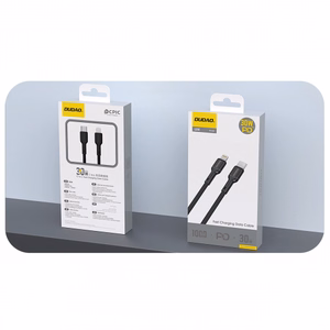 USB Laidas Dudao L9X juodas Type-C / Lightning 200cm (iki 30W)