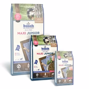 Bosch Maxi Junior – sausasis pašaras didelių veislių šuniukams su paukštiena, 3 kg