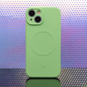 Dėklas Simple Color Mag skirtas iPhone 16e / 17e šviesiai žalias