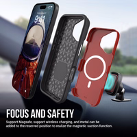 Dėklas Perfectionists Triangle Mag Case Apple iPhone 11 raudonas