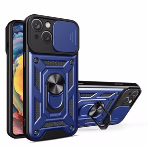 Hybrid Armor Camshield чехол для iPhone 14 Plus бронированный чехол с защитой камеры синий