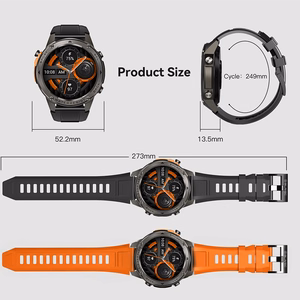 Blavec išmanusis laikrodis M-03 Predator AMOLED GPS balso skambučiai (SWM03-GP) grafito spalvos + 1 dirželis