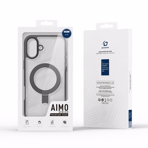 Dux Ducis Aimo Mag dėklas su MagSafe ir stovu iPhone 16 - juodas
