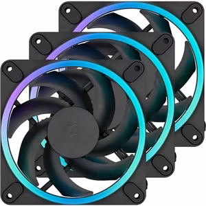 Fractal Design Momentum 12 RGB FD-F-MR1-1203 – 3 vnt. 120 mm RGB kompiuterio korpuso ventiliatorių rinkinys