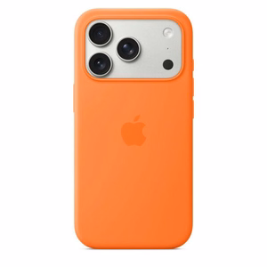 iPhone 17 Pro silikoninis dėklas su MagSafe – oranžinė