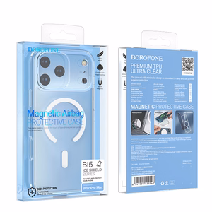 Borofone dėklas BI5 Ice Shield Magnetic Iphone 17 Pro Max skaidrus
