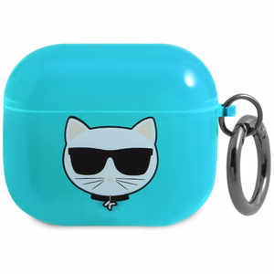 Karl Lagerfeld Choupette AirPods dėklas 3 - mėlynas