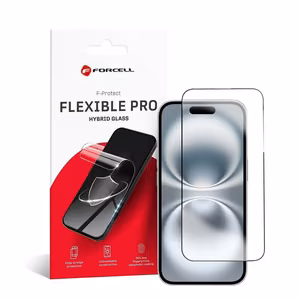Forcell Apsauginis stiklas 5D skirtas Iphone 16 - juodas