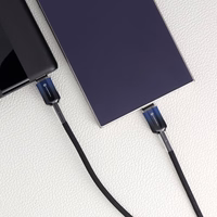 FORCELL F-ENERGY C354 kabelis Type C į Type C QC4.0 PD 3A 60W Gradientinis 1 m juodas