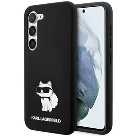 Karl Lagerfeld silikoninis Choupette dėklas telefonui Samsung Galaxy S24 - juodas