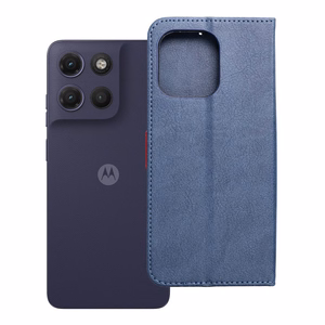Atverčiamas dėklas Motorola G17 Split Book, tamsiai mėlynas ir raudonas