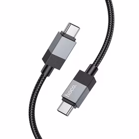 Kabelis USB C į USB C Hoco 3A 60W 1 m X110 juodas