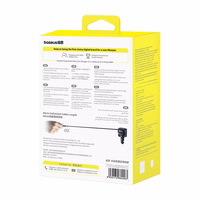 Baseus Enjoyment Max 90W automobilinis įkroviklis 2x USB-C + USB-C ir Lightning kabelis - juodas