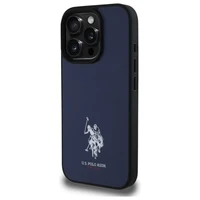 US Polo USHCP15XPGEV iPhone 15 Pro Max 6.7" tamsiai mėlynas Siuvinėta DH spalva Odinis