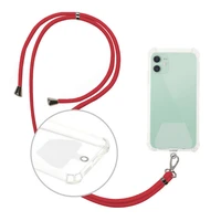 Universalus kaklo dirželis telefonams raudonas