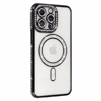 Bling Magnetinis dėklas telefonui Iphone 14 Pro juodas