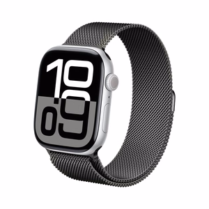 Crong Milano Steel nerūdijančiojo plieno dirželis, skirtas Apple Watch 38 / 40 / 41 / 42 mm, grafito spalvos