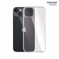 PanzerGlass HardCase antibakterinis karinio standarto sertifikuotas dėklas iPhone 14 Plus / 15 Plus telefonams – skaidrus