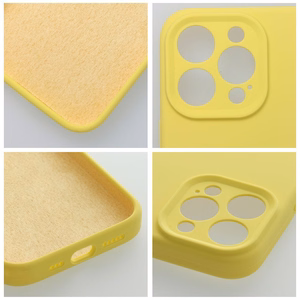 Silikoninis 2mm dėklas telefonui IPHONE 15 Pro Max citrininis