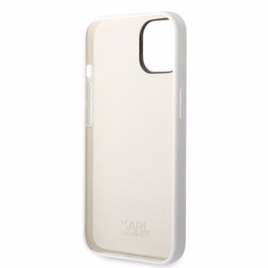 Karl Lagerfeld KLHCP14MSNIKBCH iPhone 14 Plus 6.7" kietasis dėklas baltas/baltas Silikoninis Ikonik