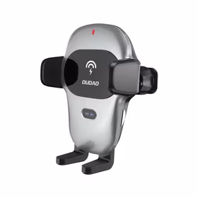 Automobilinis laikiklis Dudao "F20xs" pilkas (bevielis krovimas 15W) (ne magnetinis / grotelėms)