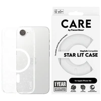 CARE by PanzerGlass Flagmanas Urban Combat StarLight Balta Magnetinis iPhone 16e dėklas - skaidrus
