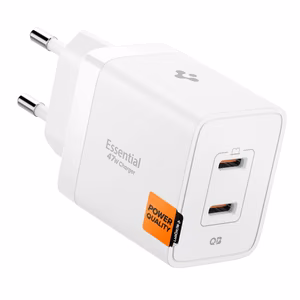 Spigen Essential EE472EU 2 jungtciu USC-C 47W sieninis ikroviklis - Baltas