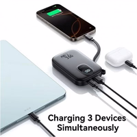 Power Bank Joyroom "JR-PBF17" juodas 10000mAh 22.5W (PD / QC3.0) + integruotas Type-C laidas