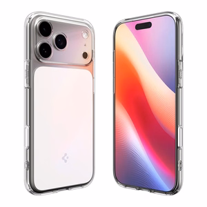 Spigen Ultra Hybrid "T" Magnetinis dėklas telefonui iPhone 17 Pro - Skaidrus ir baltas