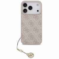 Guess 4G Charms Collection MagSafe dėklas telefonui iPhone 17 Pro - rožinis