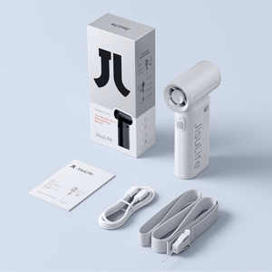 Jisulife Life9 3600 mAh nešiojamasis rankinis mini USB ventiliatorius-pūstuvas, pilkas