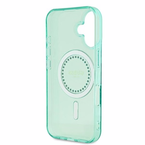 Guess IML Rhinestones Magnetinis dėklas telefonui iPhone 16 Plus - žalias