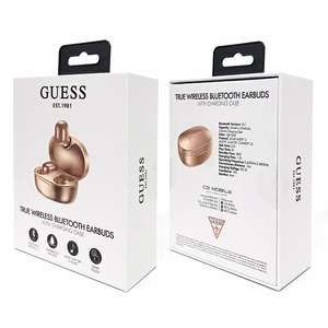 Guess GUTWST30GO TWS Bluetooth Ausinės + auksinis/auksinis docking station