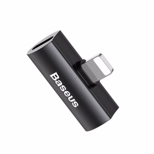 Adapteris Baseus L46 juodas (įėjimas Lightning / išėjimas 2x Lightning)