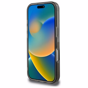 Guess IML Glitter Circle Magnetinis dėklas iPhone 16 Pro Max - juodas