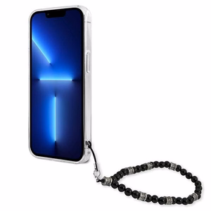 Guess GUHCP13SKPSBK iPhone 13 mini 5.4" Permatomas kietas dėklas Juodas Perlas