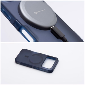 Case for iPhone 16 Pro Forcell F-Protect BumperX Premium compatible with MagSafe navy blue