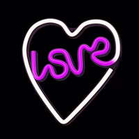 Neon LED Light LOVE HEART violetinis baltas NNE02 Neolia