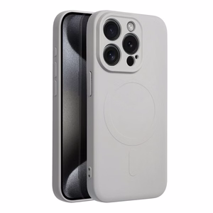 SILICONE MAG COVER dėklas telefonui suderinamas su MagSafe iPhone 15 Pro titano