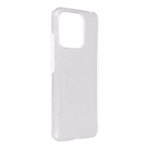 Švytintis dėklas telefonui XIAOMI Redmi 12C sidabinis