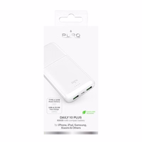 Išorinė baterija Puro DAILY 10 PLUS 10000mAh 2x USBA / 1x USB-C 22.5W - balta
