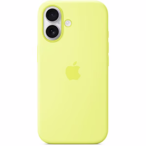 iPhone 17 silikoninis dėklas su MagSafe - neoninė geltona
