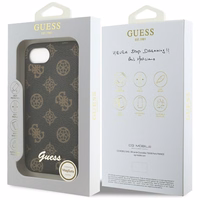 Guess Peony Script Logo Magnetinis dėklas telefonui iPhone 16e - juodas