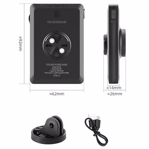 Rockbros JP008 priekinis dviračio žibintas su išorine baterija 5000mAh 150lm IPX6 - juodas