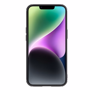 Nillkin Synthetic Fiber S dėklas iPhone 14 Plus su kameros dangteliu, juodas