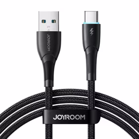 Joyroom Starry Series SA32-AC3 3A USB-A / USB-C kabelis 1 m - juodas