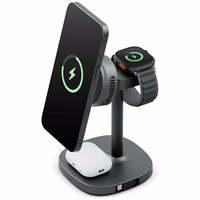 Įkrovimo stotelė Energea MagArctic Stand 4w1 Qi2 su aušinimu ir laidu grafitinis