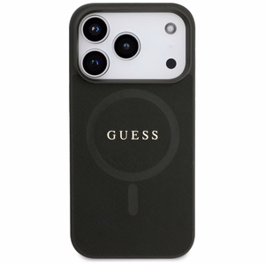Guess Saffiano Classic Logo MagSafe Case for iPhone 17 Pro - Black