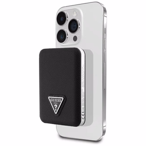 Guess Grained Triangle isorine baterija su MagSafe 5000mAh 15W USB-C - juoda